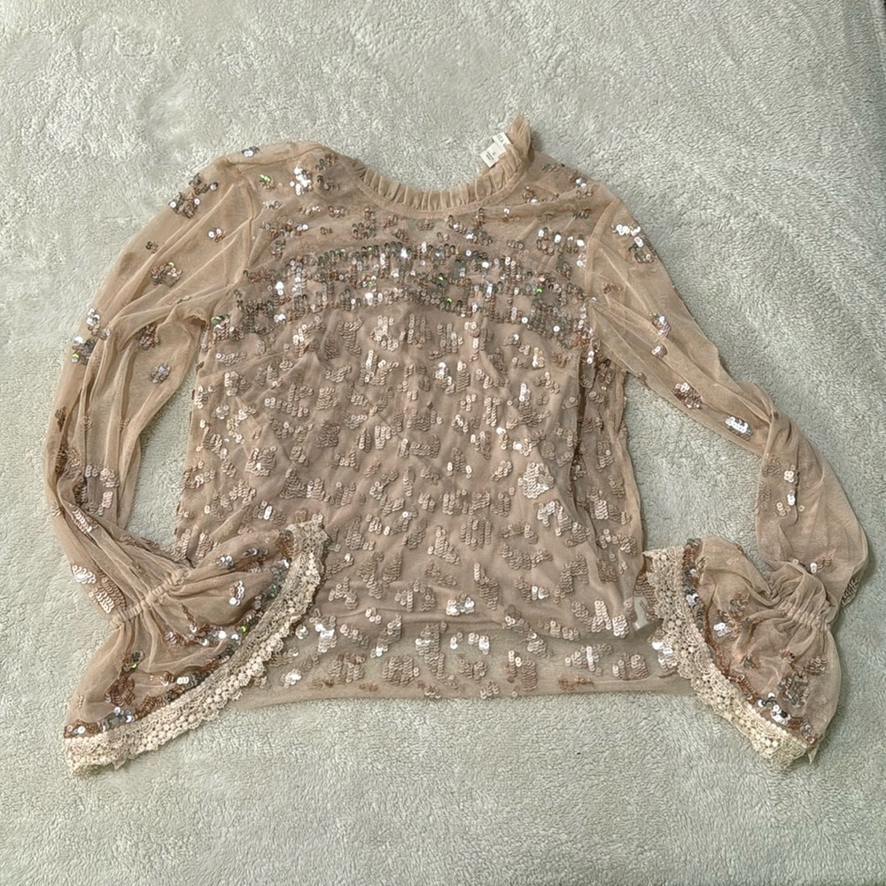 Chelsea and Violet Sequin long sleeve shirt